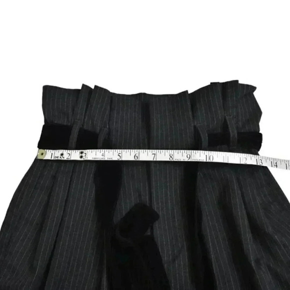 Zara Paper Bag Striped Pinstripe Pants High Waisted Gray Size XS - Picture 13 of 16